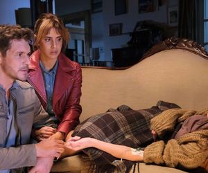 M jak miłość odc. 1850. Kama (Michalina Sosna), Marcin (Mikołaj Roznerski), Martyna (Magdalena Turczeniewicz)