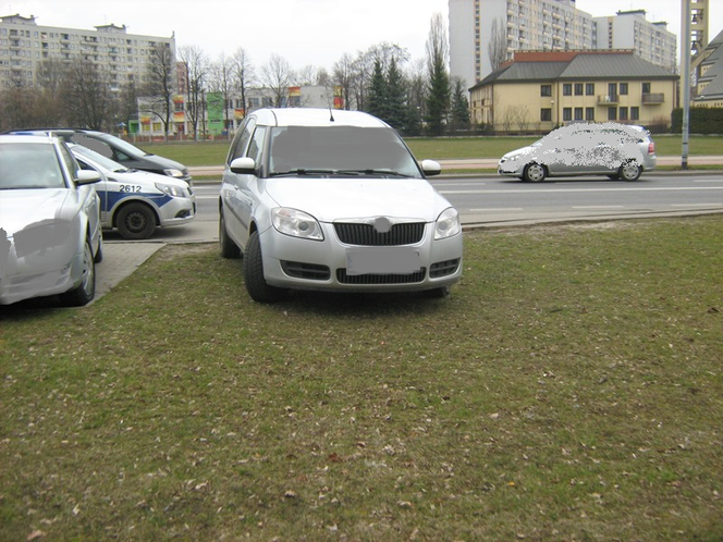 Samochody parkujące na trawnikach w Warszawie [ZDJĘCIA]