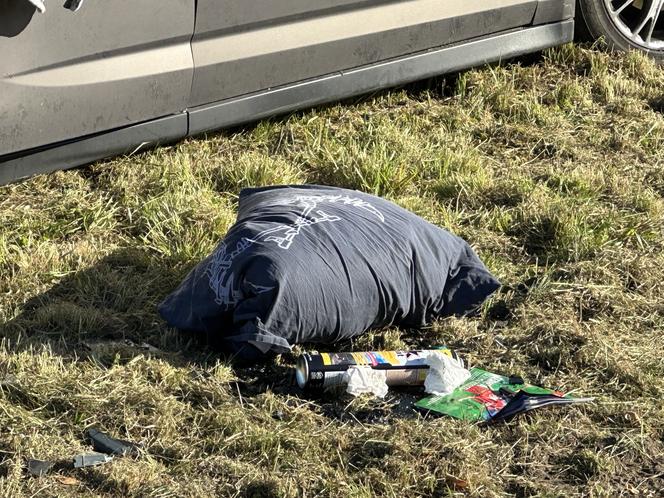 Groźny wypadek w Palmirach. Ciężarówka wbiła się w forda