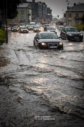 Rzeszów zalany po dzisiejszej burzy