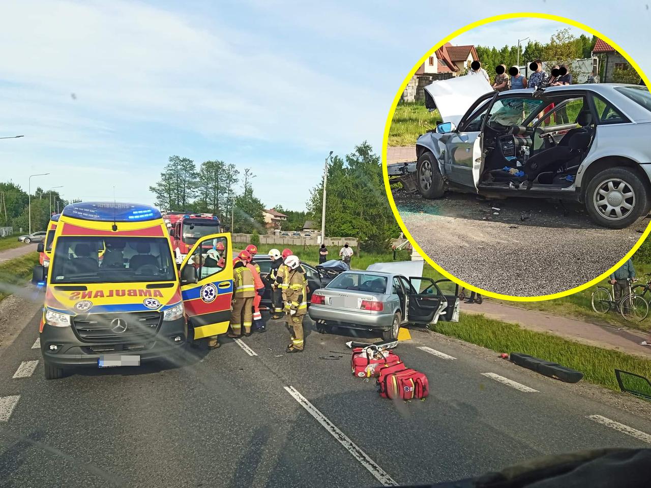Radom. Kierowca audi nie żyje! Huknął w niego 36-latek, który chciał uniknąć zderzenia z innym autem [ZDJĘCIA]