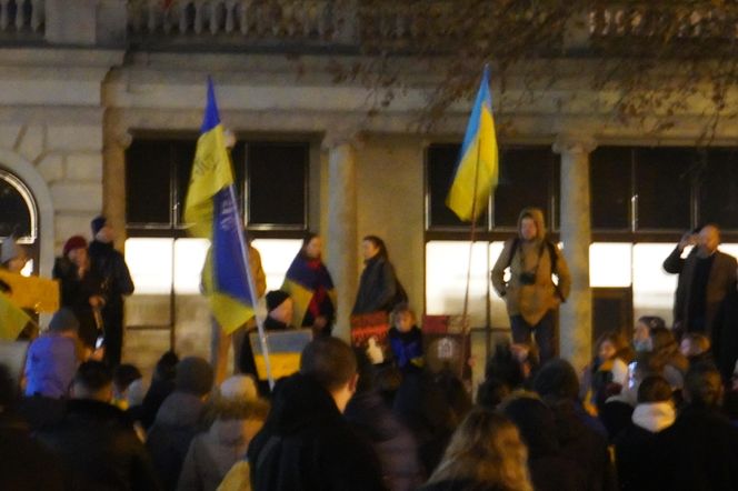 Manifestacja w trzecią rocznicę wybuchu wojny w Ukrainie