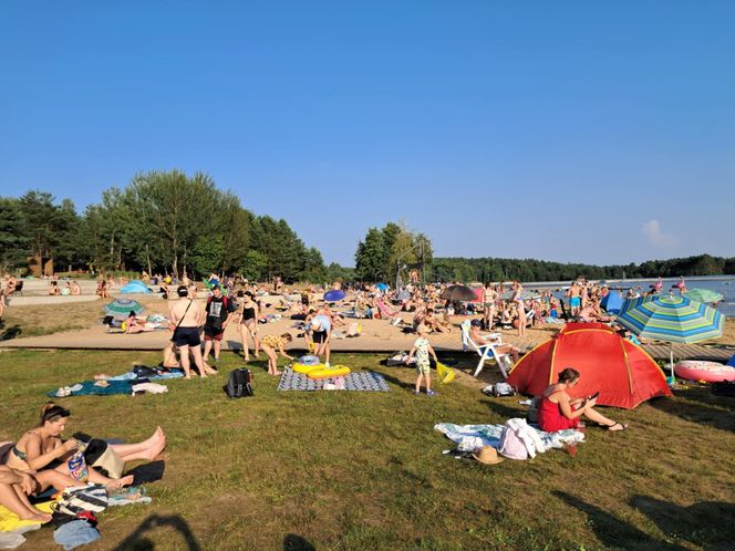 Plażowicze nad Lubianką