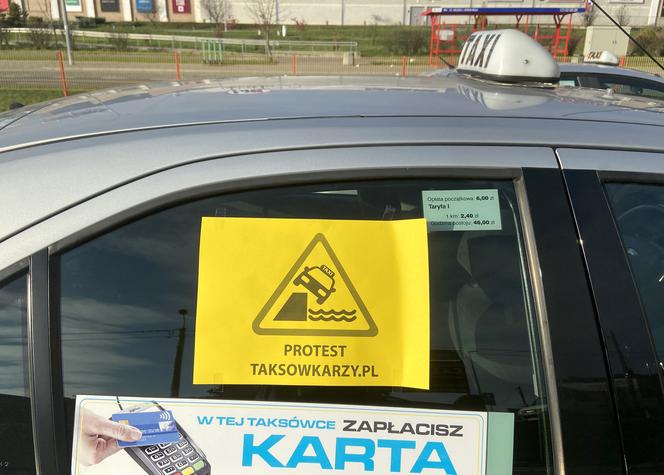 Białystok. Protest taksówkarzy 25.XI.2020