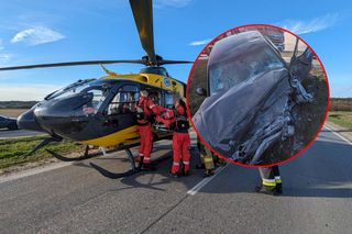 Dramat przed Wielkanocą. Roztrzaskane auta po czołowym zderzeniu. Wśród rannych jest dziecko