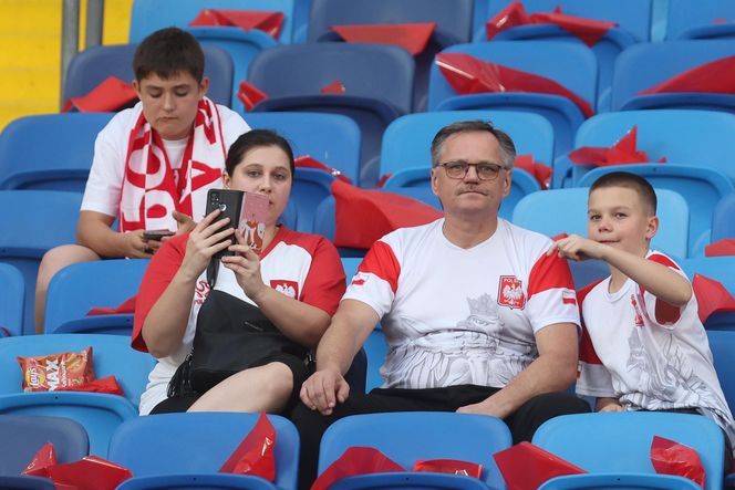 Kibice na meczu Polska - Mołdawia