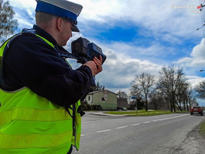 Kontrola prędkości przez policję śląską