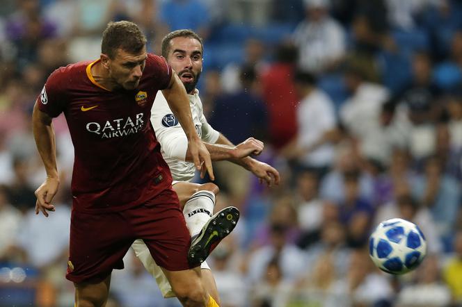 Real Madryt - AS Roma, Dani Carvajal, Edin Dżeko