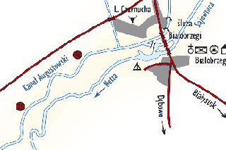 Mapa okolic śluzy Białobrzegi