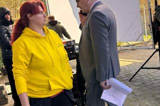 Ekipa filmowa w schronisku dla zwierząt w Nowym Sączu 