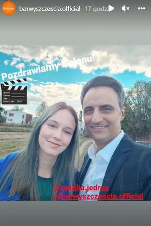 Barwy szczęścia po wakacjach. Stawicki (Piotr Borowski), Kama (Natalia Jędruś)