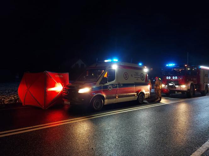 wypadek w Parszowie 11.02.2022