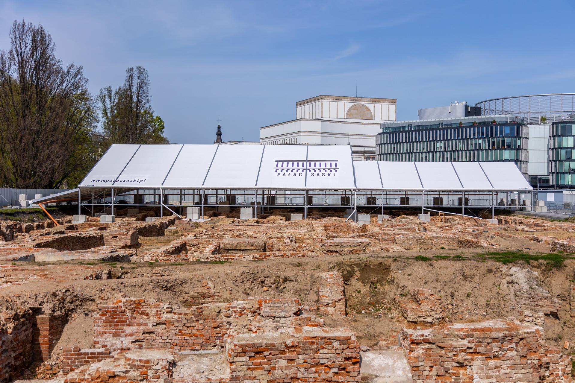 Pałac Saski, zadaszenie