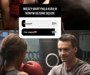 M jak miłość na planie. Martyna (Magdalena Turczeniewicz), Jakub (Krzysztof Kwiatkowski) 