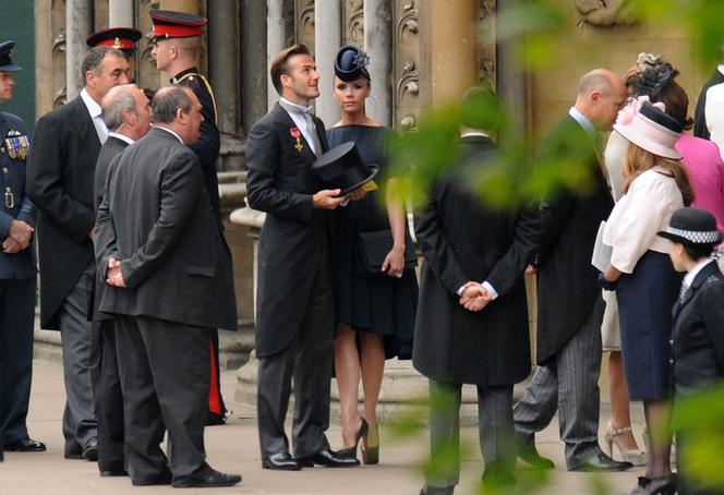 Ślub księcia Williama - David Beckham z żoną