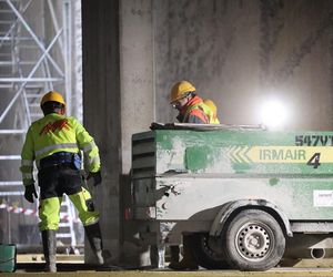 Trwa budowa tunelu średnicowego w Łodzi. Na zdjęciach budowa przystanku Łódź Koziny