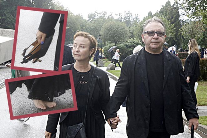 Gabriela Muskała boso na pogrzebie Joanny Kołaczkowskiej