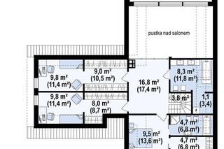 Pokoje wyposażono w prywatne garderoby, a część również w prywatne łazienki.