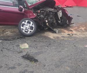 Makabryczny wypadek pod Szczecinem. Rozpędzone auto uderzyło w drzewo. Jedna osoba nie żyje, dwie są ranne