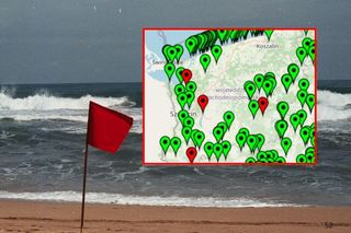 Czerwone flagi na zachodniopomorskich kąpieliskach. Na tych plażach zostały wywieszone