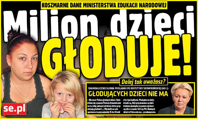 Milion dzieci głoduje