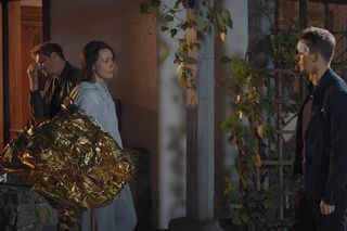 	M jak miłość odc. 1844. Jakub Karski (Krzysztof Kwiatkowski), Martyna (Magdalena Turczeniewicz), Marcin (Mikołaj Roznerski)