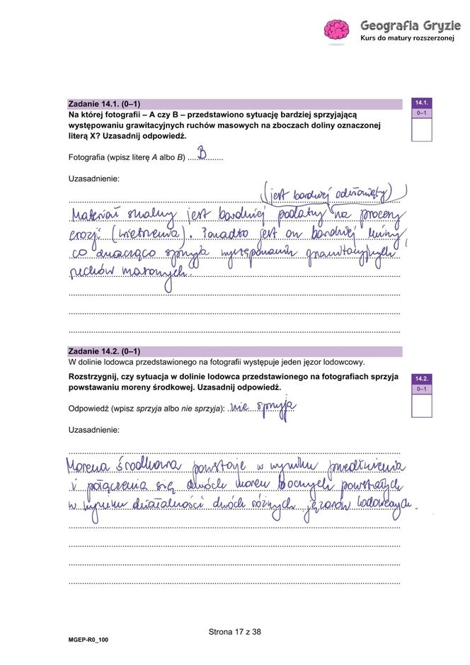 Matura próbna 2024 - geografia