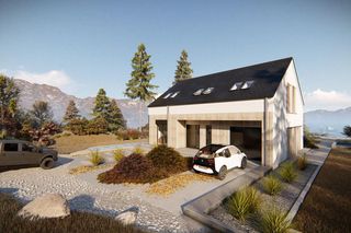 Domy z garażem w bryle