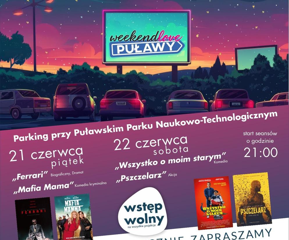 12. Puławskie Kino Samochodowe - plakat