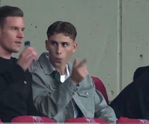 Marc-Andre ter Stegen, Fermin Lopez i Joan Garcia podzcas meczu FC Barcelona- PSG