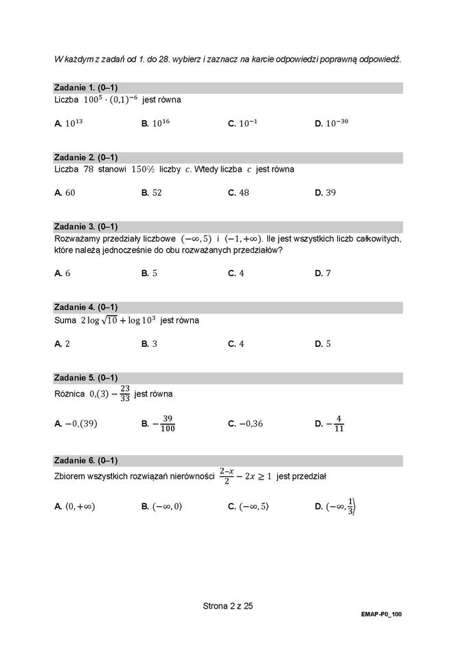 Matura 2021 matematyka