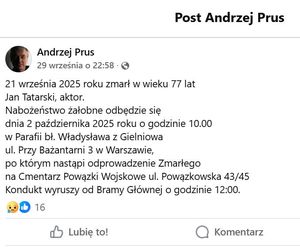 Jan Tatarski nie żyje