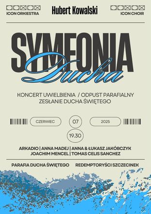 Plakat informujący koncert Symfonia Ducha w Szczecinku