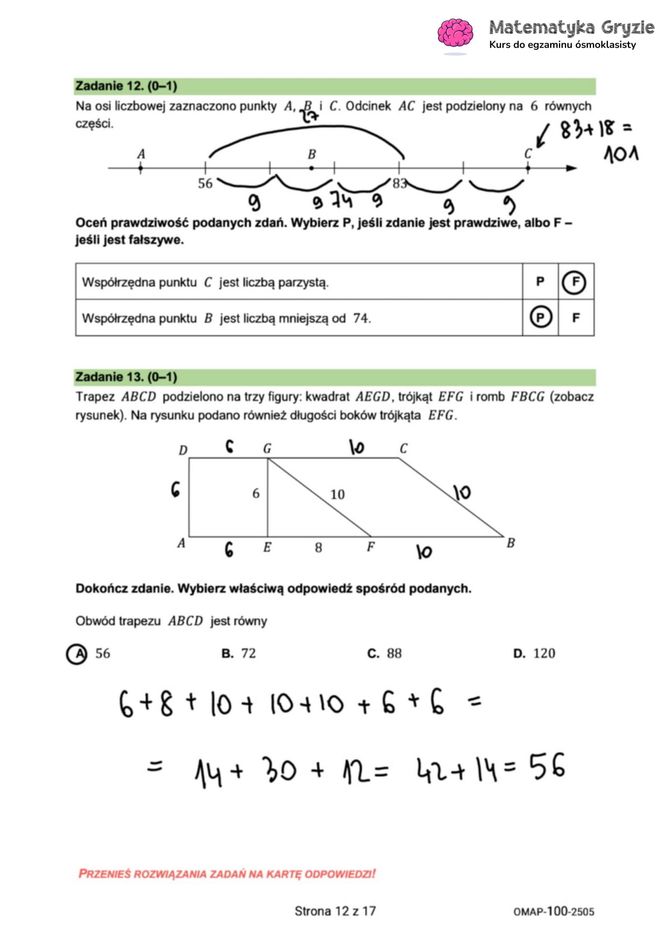 Egzamin ósmoklasisty 2025 - matematyka