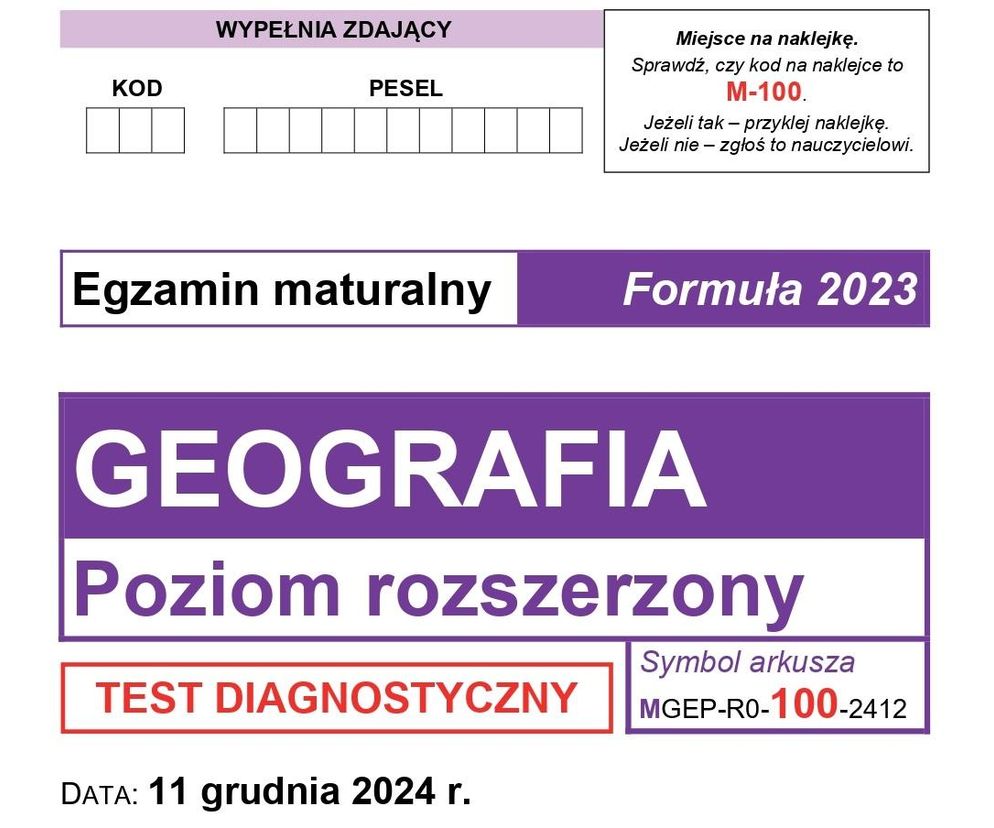 Mamy arkusz CKE próbnej matury 2024 z geografii! Jakie były zadania?