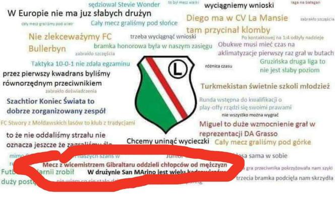 Memy po meczu Europa FC - Legia Warszawa