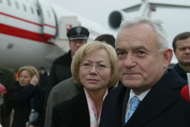 Leszek Miller z żoną Aleksandrą, 2003r.