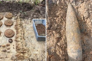 Wybuchowe odkrycia w Dolinie Śmierci na Podkarpaciu. Amunicja, bomby i granaty na S19