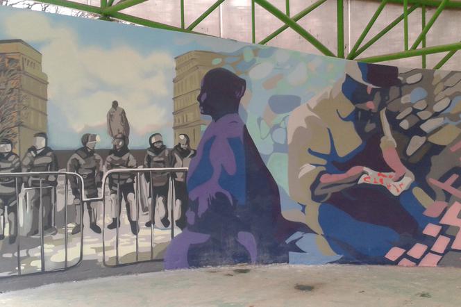 Nowy mural w Hucie