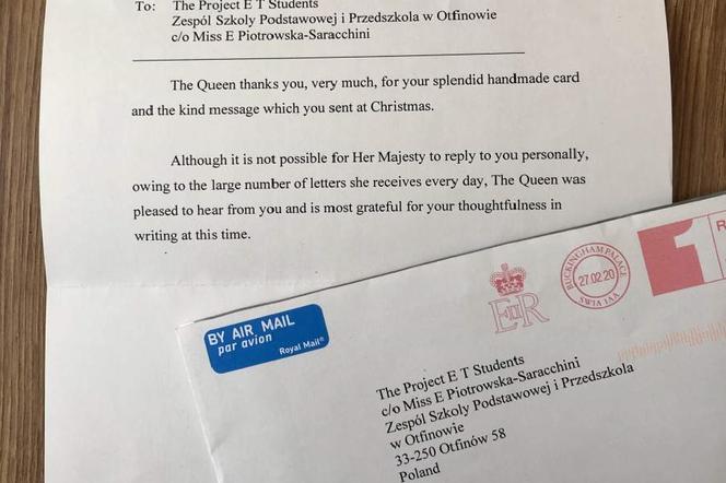 List od królowej