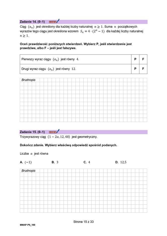 Matura próbna z matematyki 2023 - arkusz CKE