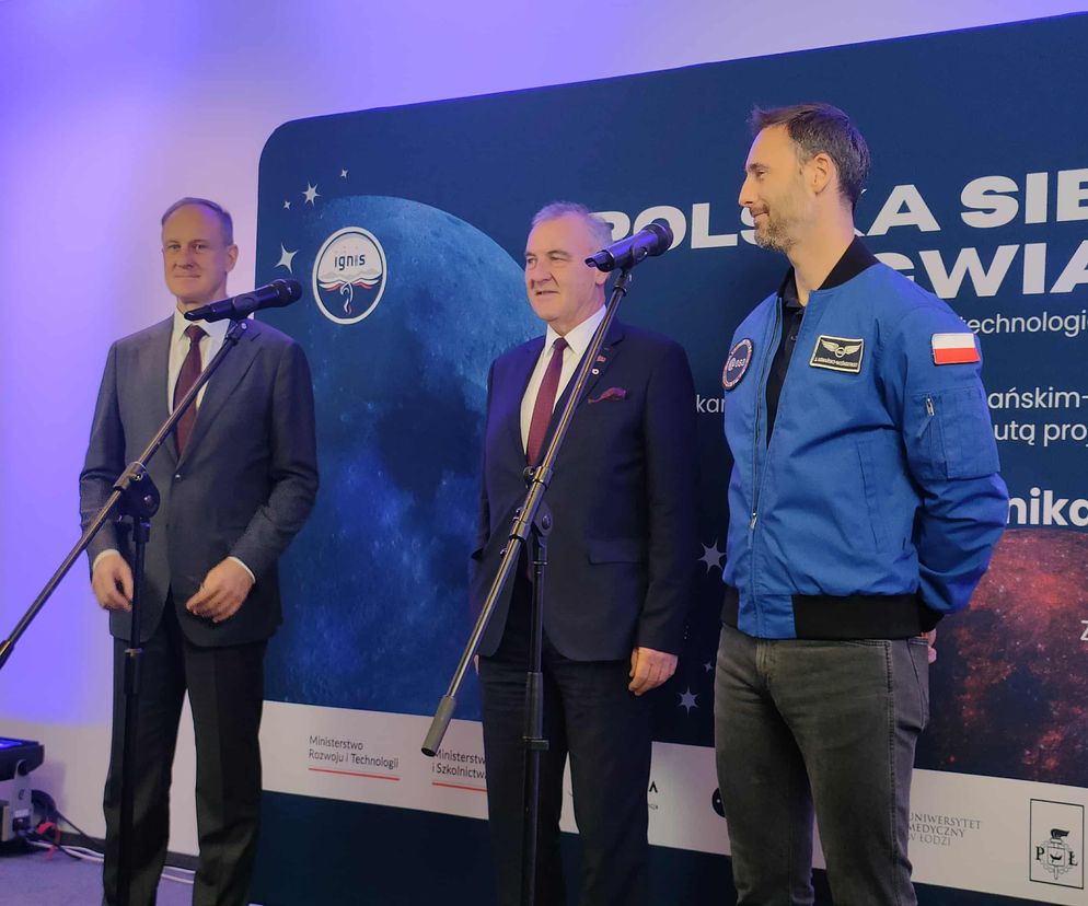 Sławosz Uznański-Wiśniewski odwiedził Politechnikę Łódzką