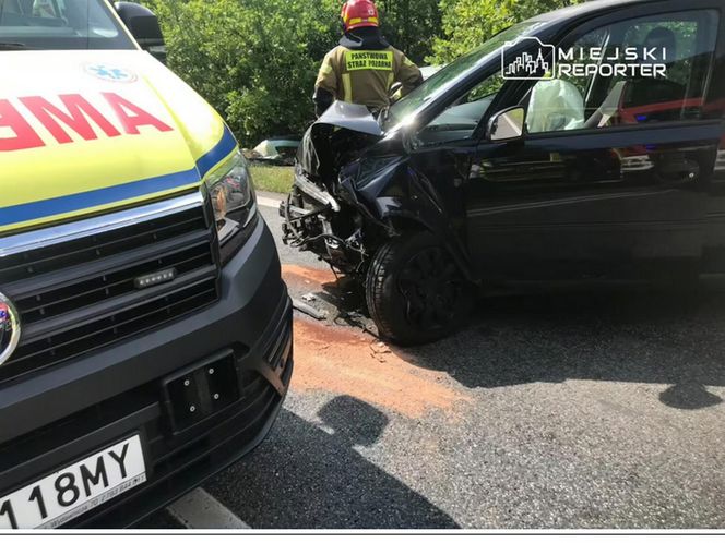  Czołowe zderzenie w Wawrze