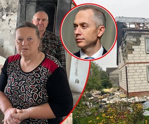 Wiceszef MON Cezary Tomczyk zapewnia poszkodowane małżeństwo: Odbudujemy wasz dom