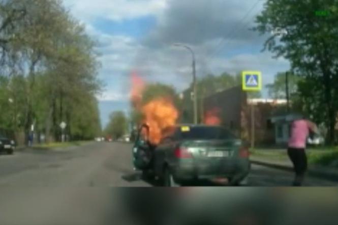pożar samochodu