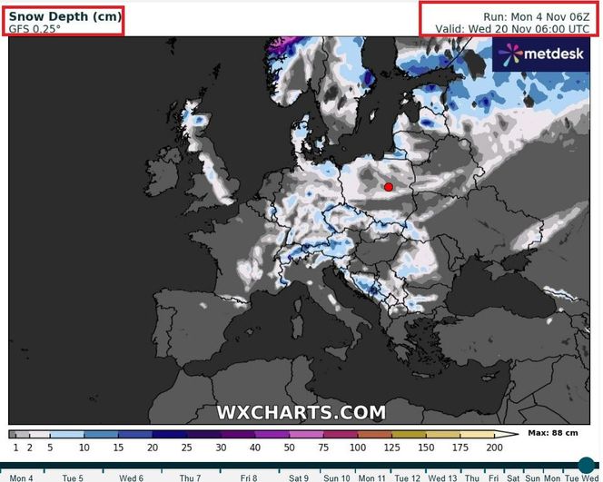 Śnieg w Polsce w drugiej połowie listopada 2024 