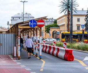 Gmach Banku Gospodarstwa Krajowego w Warszawie w trakcie remontu