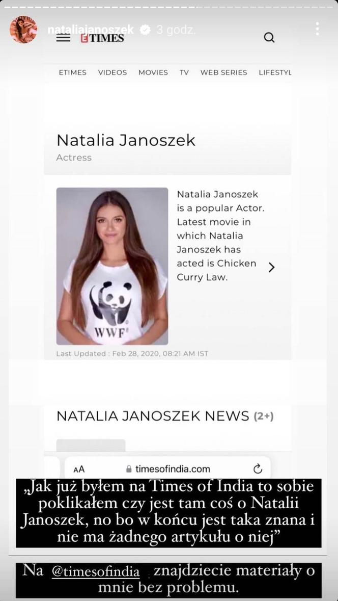 Natalia Janoszek odpowiada Stanowskiemu