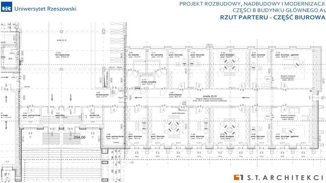 Projekt przebudowy budynku Uniwersytetu Rzeszowskiego