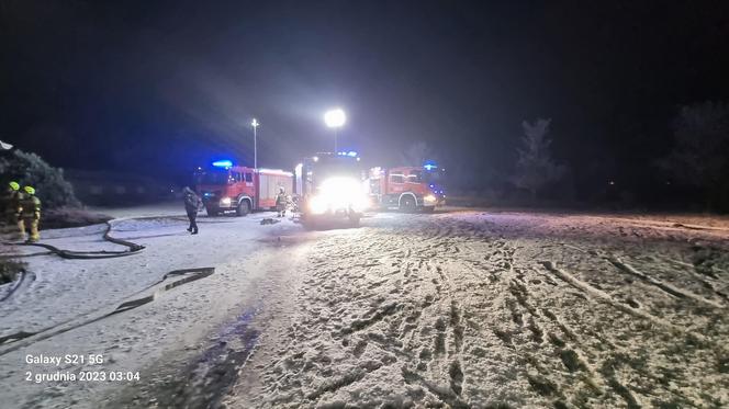 Pożar kurnika połączonego z budynkiem mieszkalnym pod Gorzowem